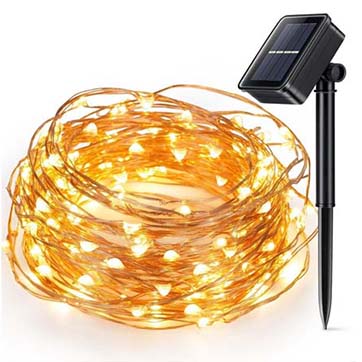 Come funziona una stringa di luce in filo di rame a energia solare?