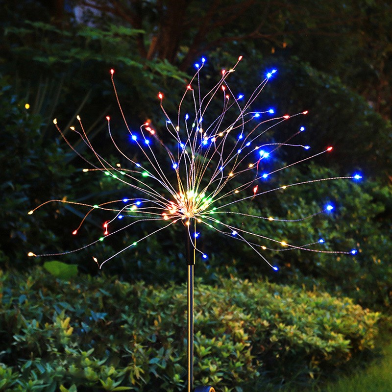 Luci solari per fuochi d'artificio da giardino