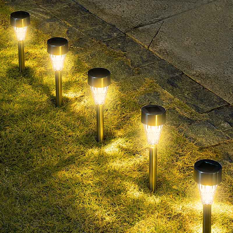 Luci solari da percorso per esterni a LED impermeabili