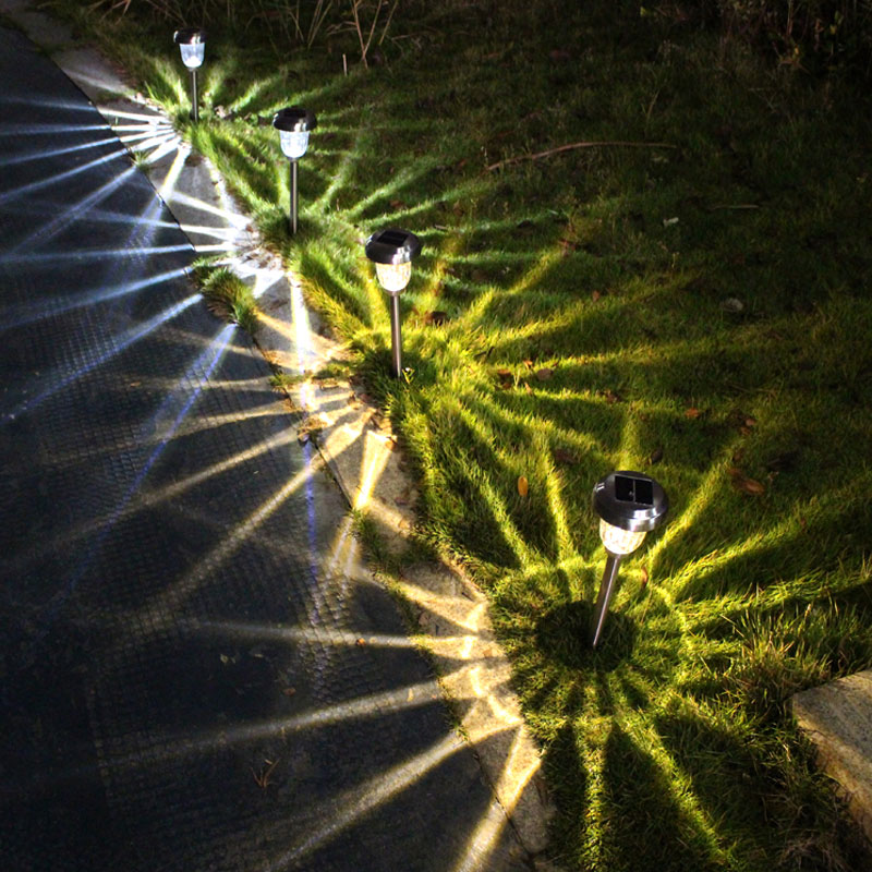 Luci solari da giardino in acciaio inossidabile