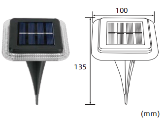 Lampada da terra solare con luce solare