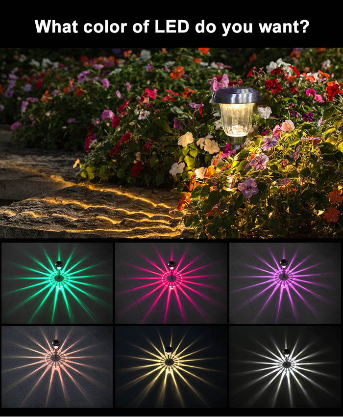 Luci solari per esterni impermeabili per lampada da giardino